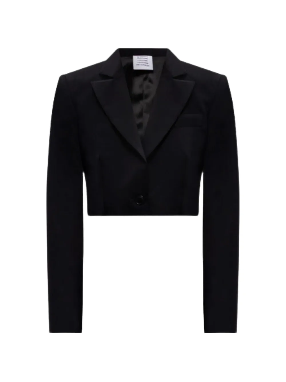 VETEMENTS cropped single-breasted jacket - Nero