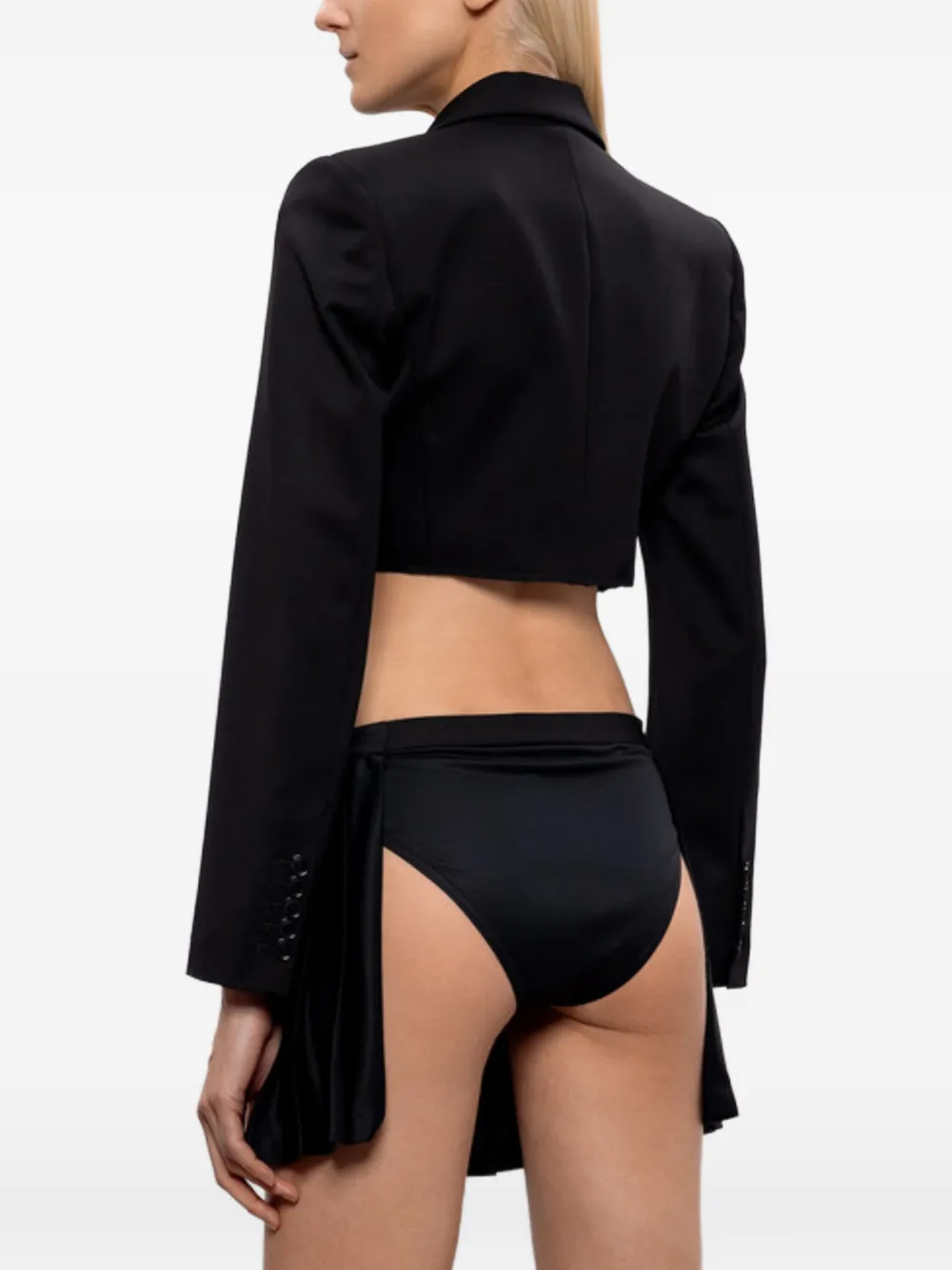 VETEMENTS Jack met enkele rij knopen Zwart