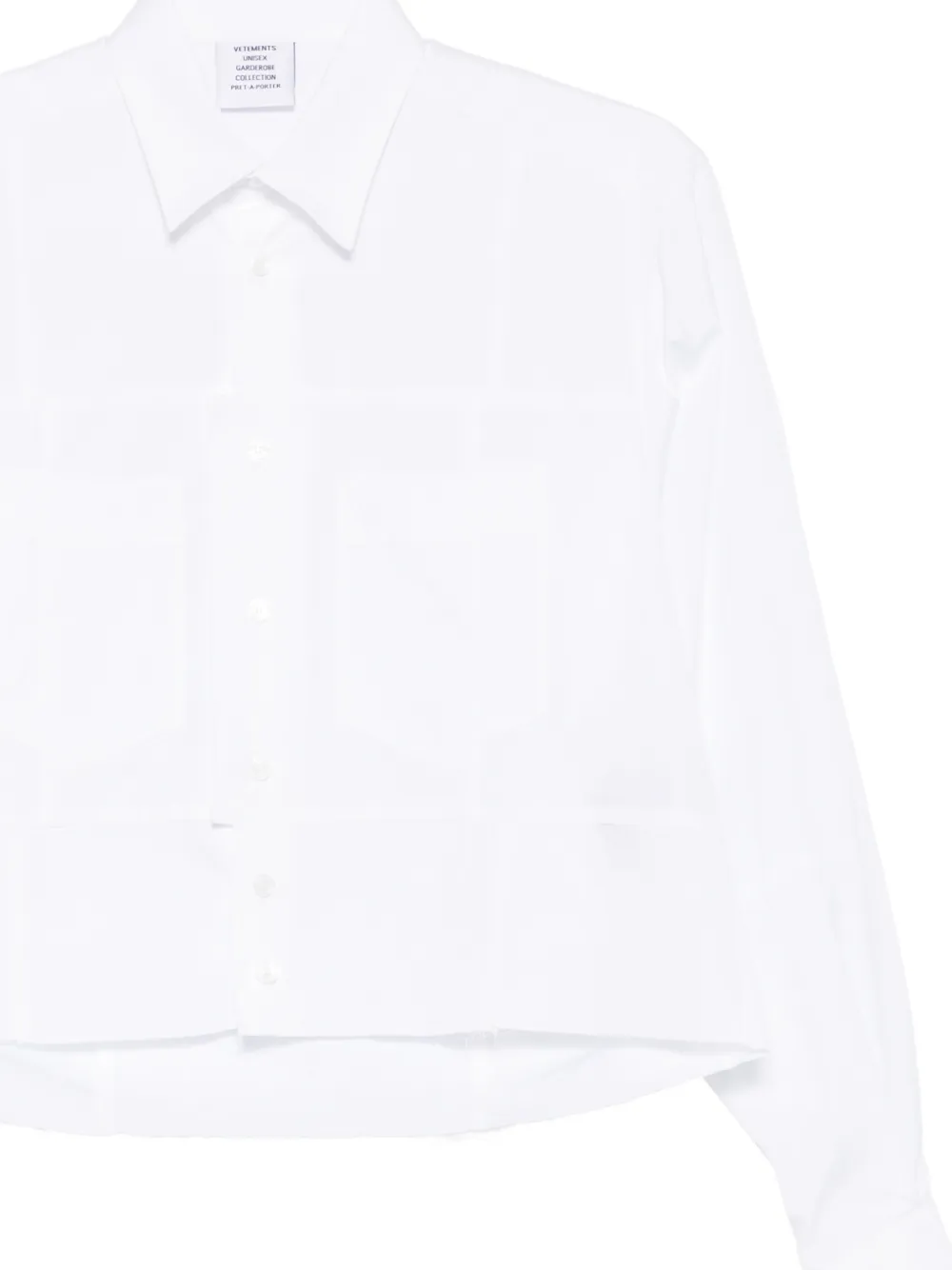  Vetements Long-sleeve Pocket Shirt - White 