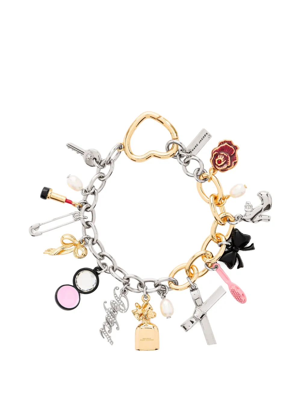 Marc Jacobs Bracciale con ciondoli The Perfect - Argento