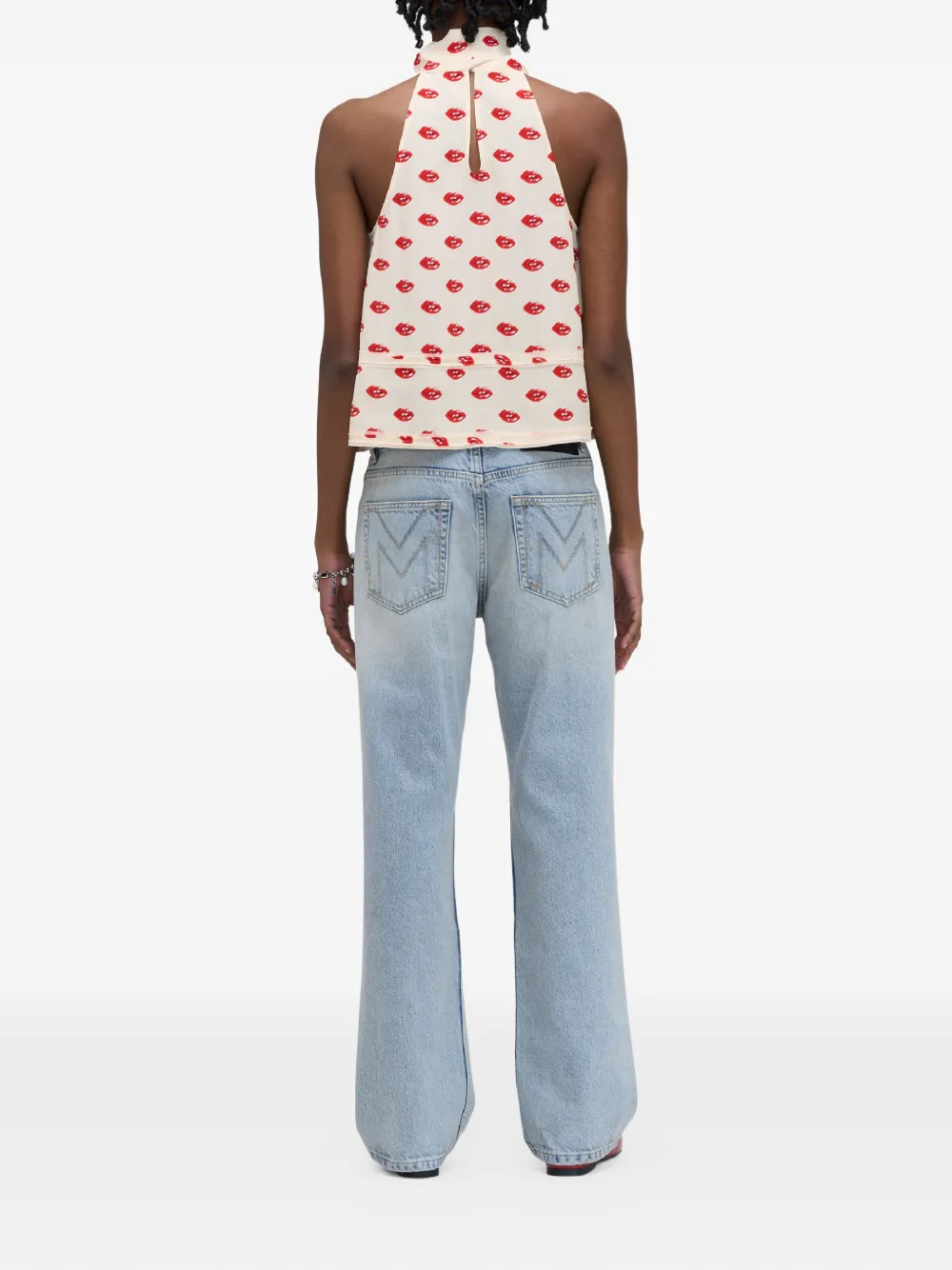 Marc Jacobs Haltertop met print Beige