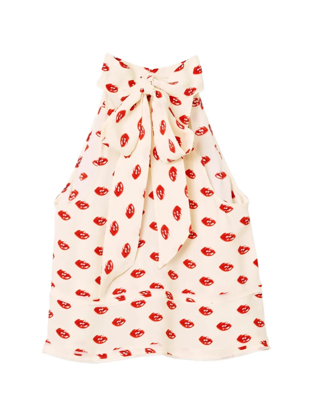 Marc Jacobs lips-print halterneck top