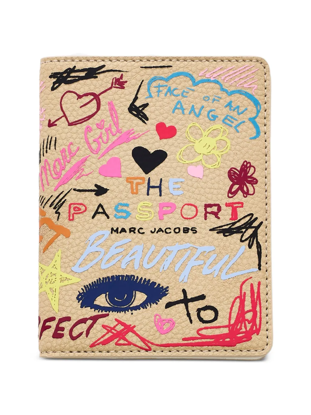 Marc Jacobs Scribble Pass-Etui - Nude