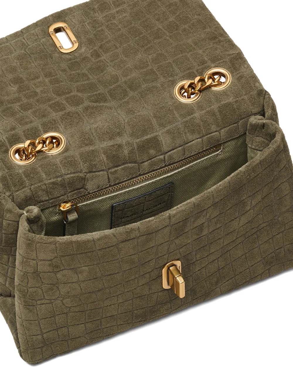 Marc Jacobs The Suede Slim verstelbare schoudertas Groen