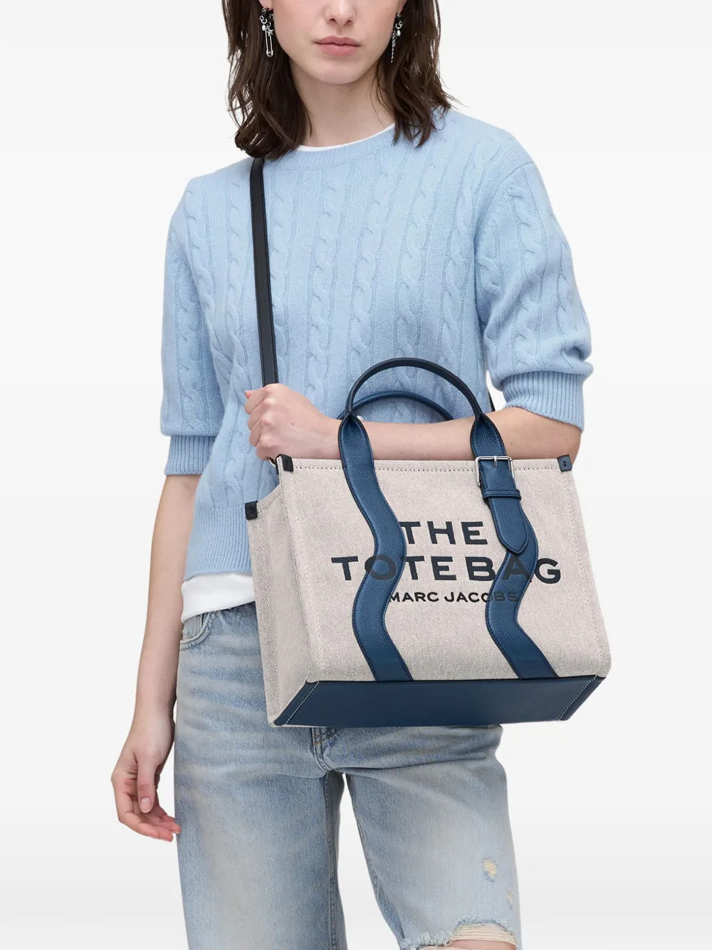 Marc Jacobs Medium The Wavy canvas shopper Beige