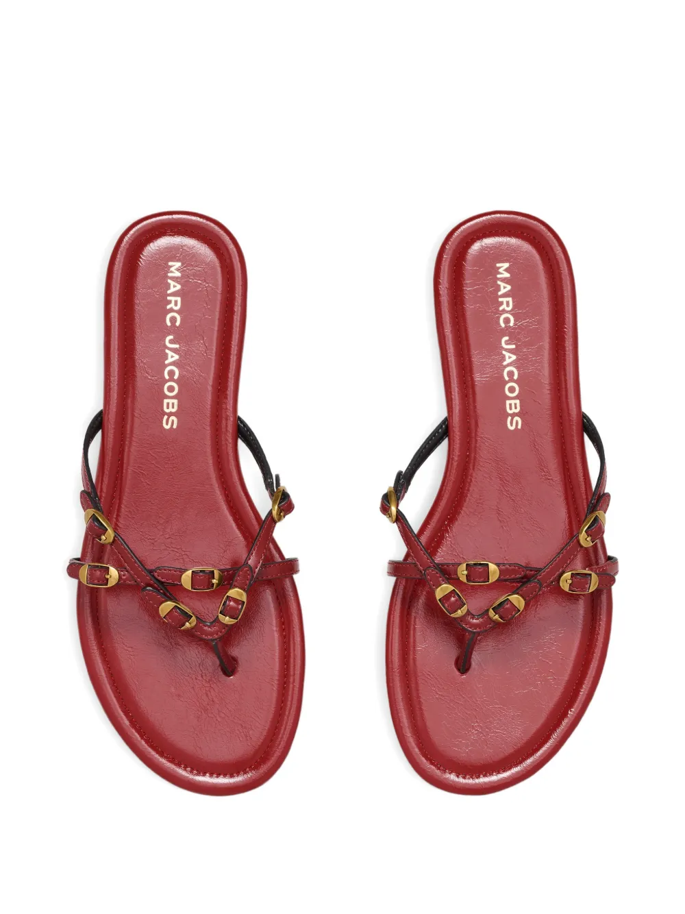 Marc Jacobs The Kiki leren sandalen Rood