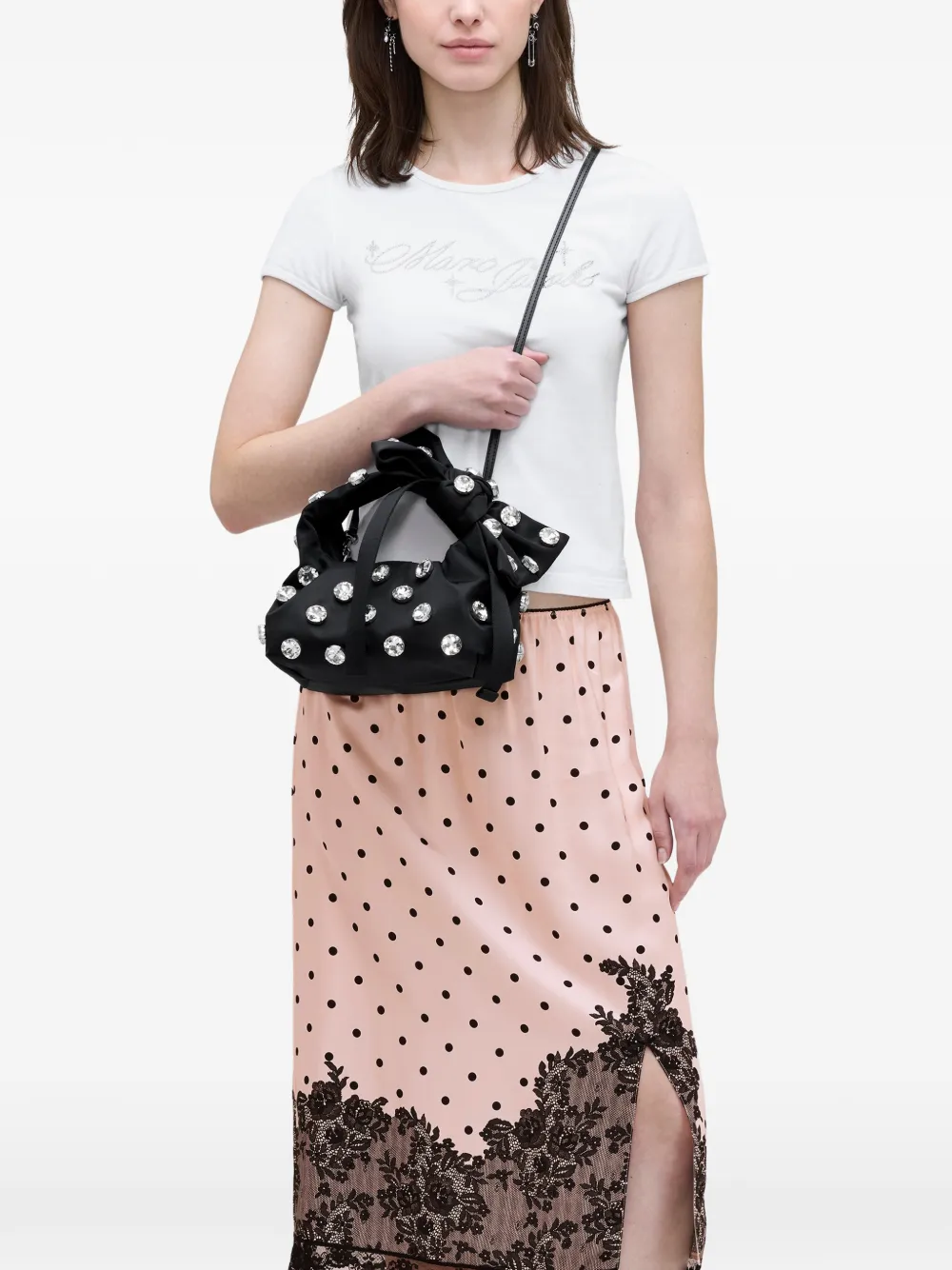  Marc Jacobs Mini The Gem Bow Tote Bag - Black 
