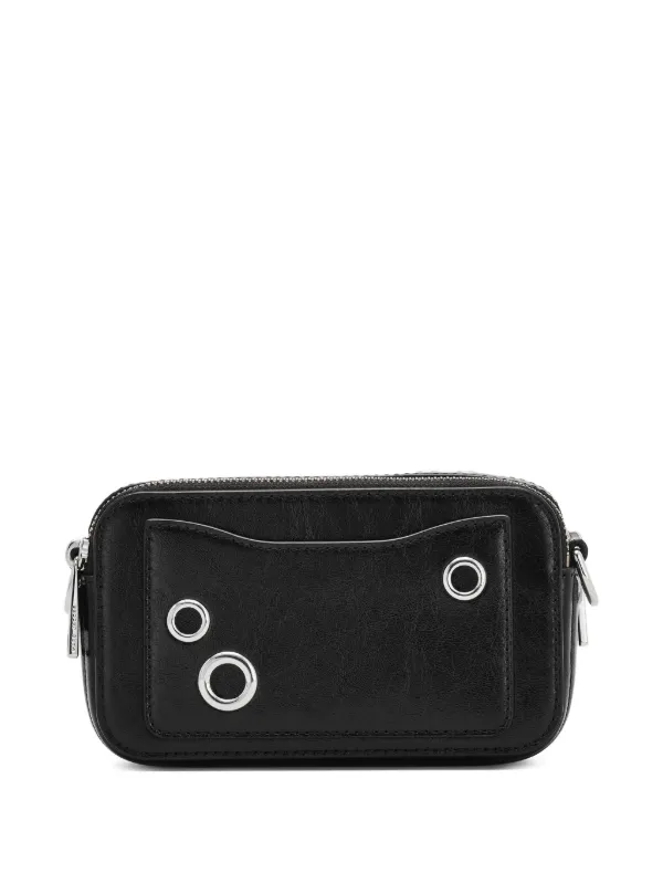 Marc Jacobs Grommet Snapshot Shoulder Bag | Black | FARFETCH