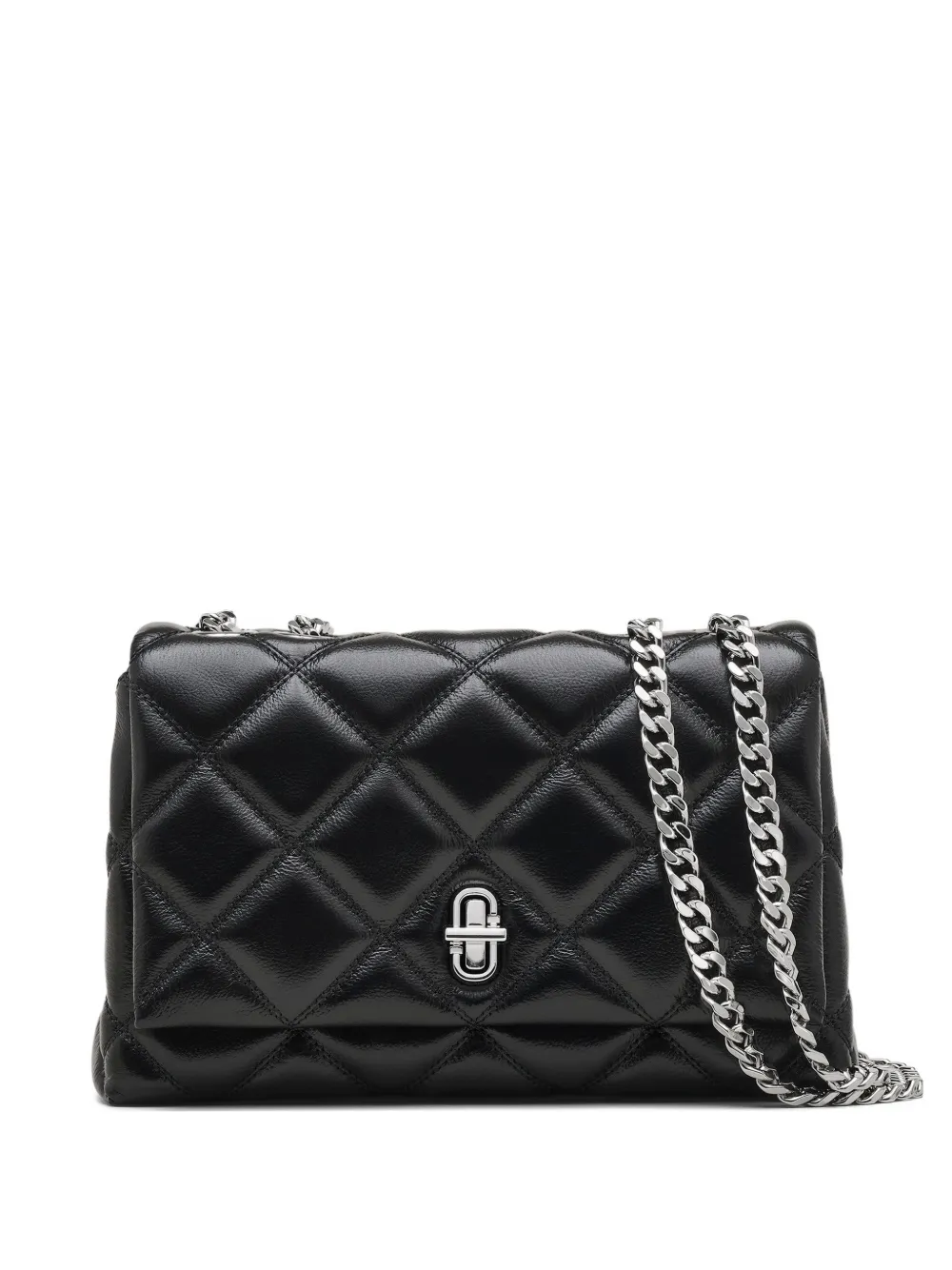 Marc Jacobs Borsa a spalla The Slim trapuntata con catena - Nero