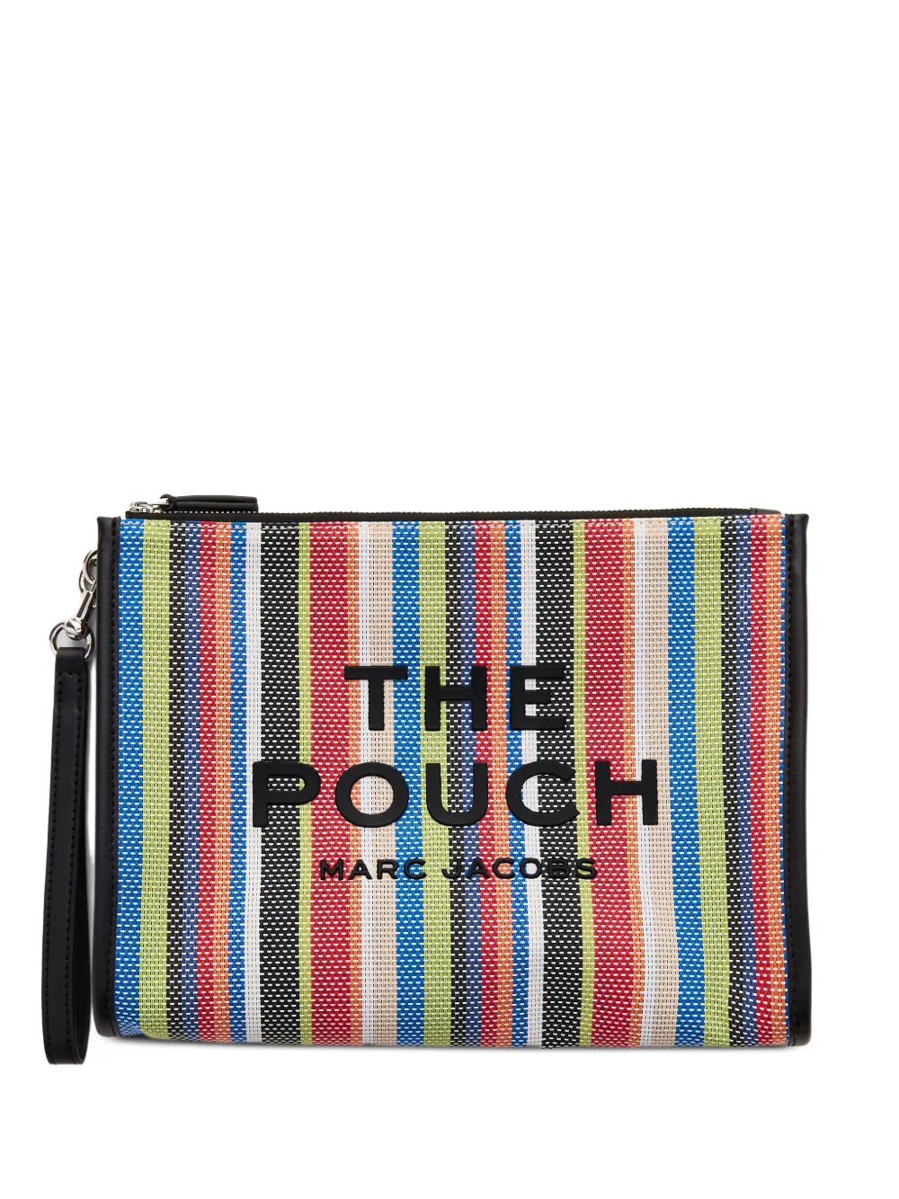 Marc Jacobs Pouch a righe con zip - Blu
