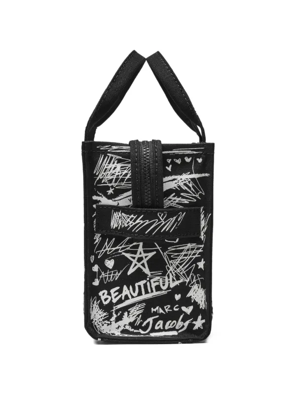 Marc Jacobs The Small Punk Scribble Canvas ハンドバッグ | ブラック