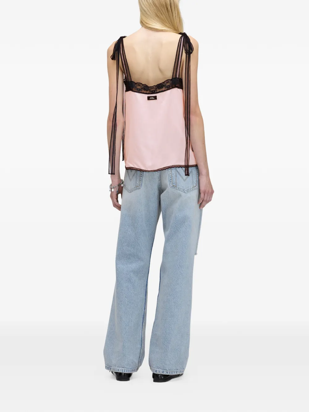 Marc Jacobs lace-detail Ribbon Top | Pink | FARFETCH ZA