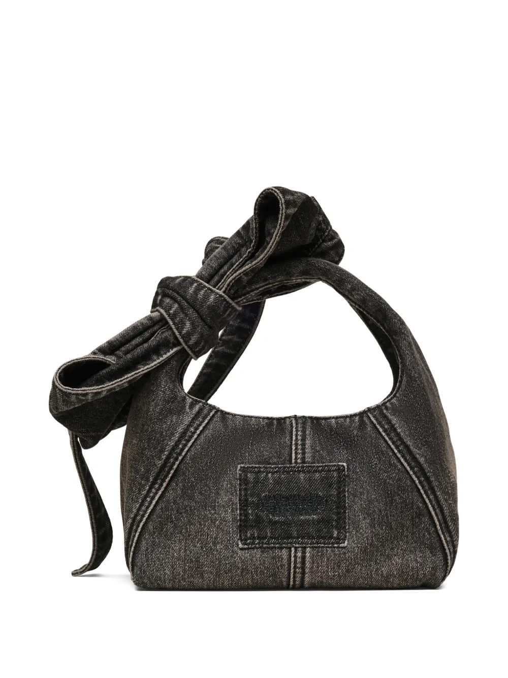 Marc Jacobs The Bow denim mini-tas Zwart