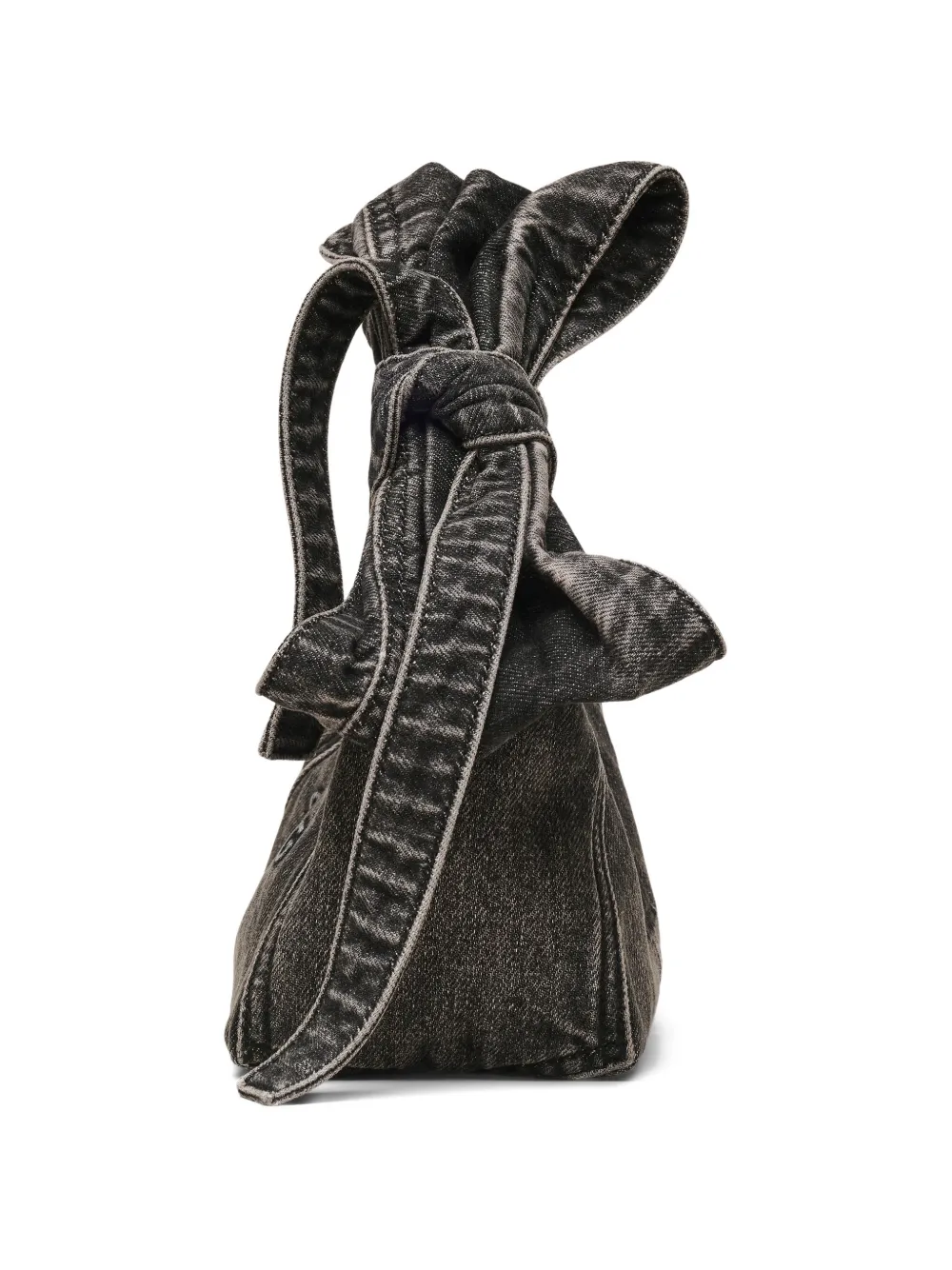 Marc Jacobs The Bow denim mini-tas Zwart
