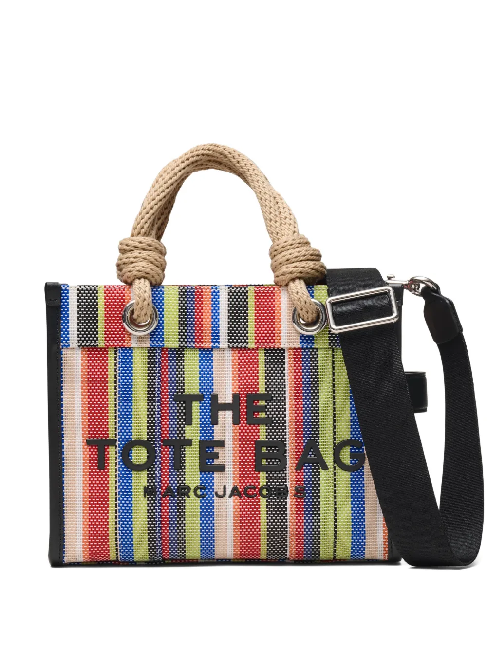 Marc Jacobs Borsa tote The Small Stripe Mesh Rope - Rosso