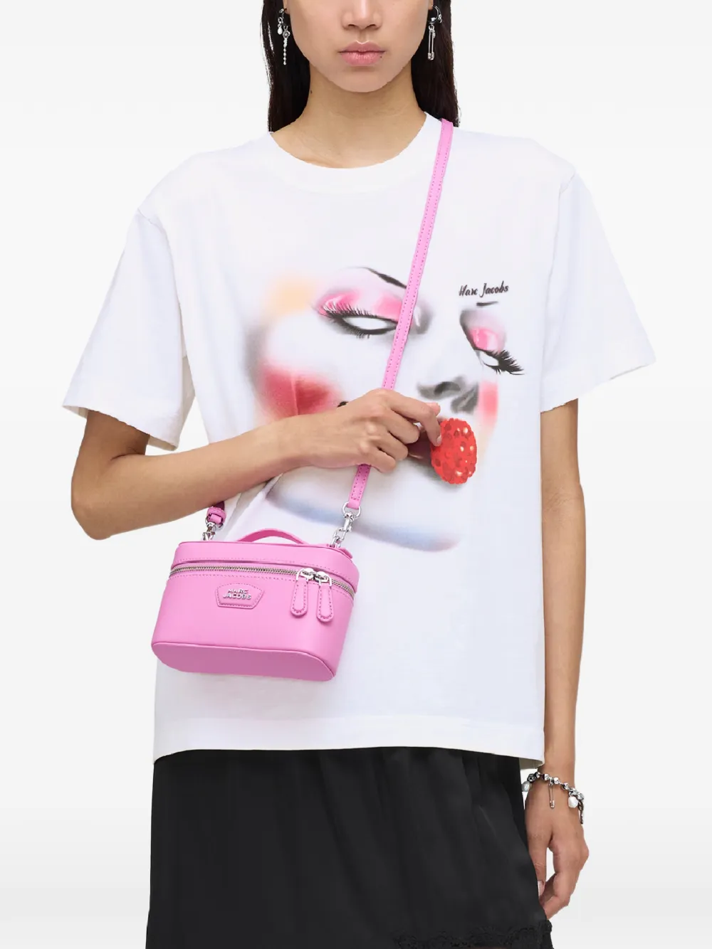  Marc Jacobs Logo-zip Leather Mini Bag - Pink 