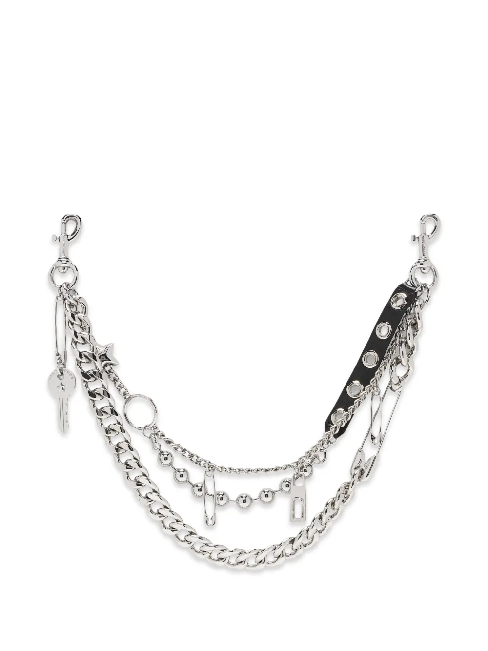 Marc Jacobs Grommet Charm Chain Shoulder Strap In Metallic