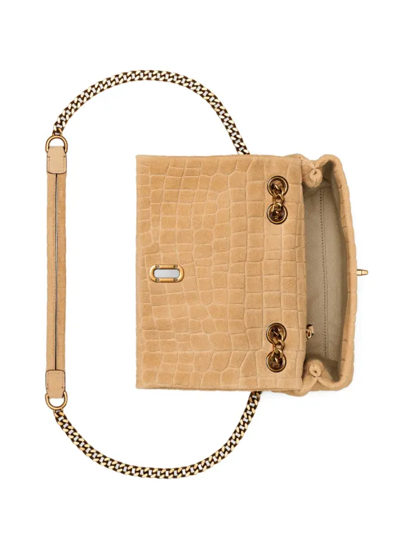 Marc Jacobs The Slim Croc Suede dual-chain Shoulder Bag | Brown