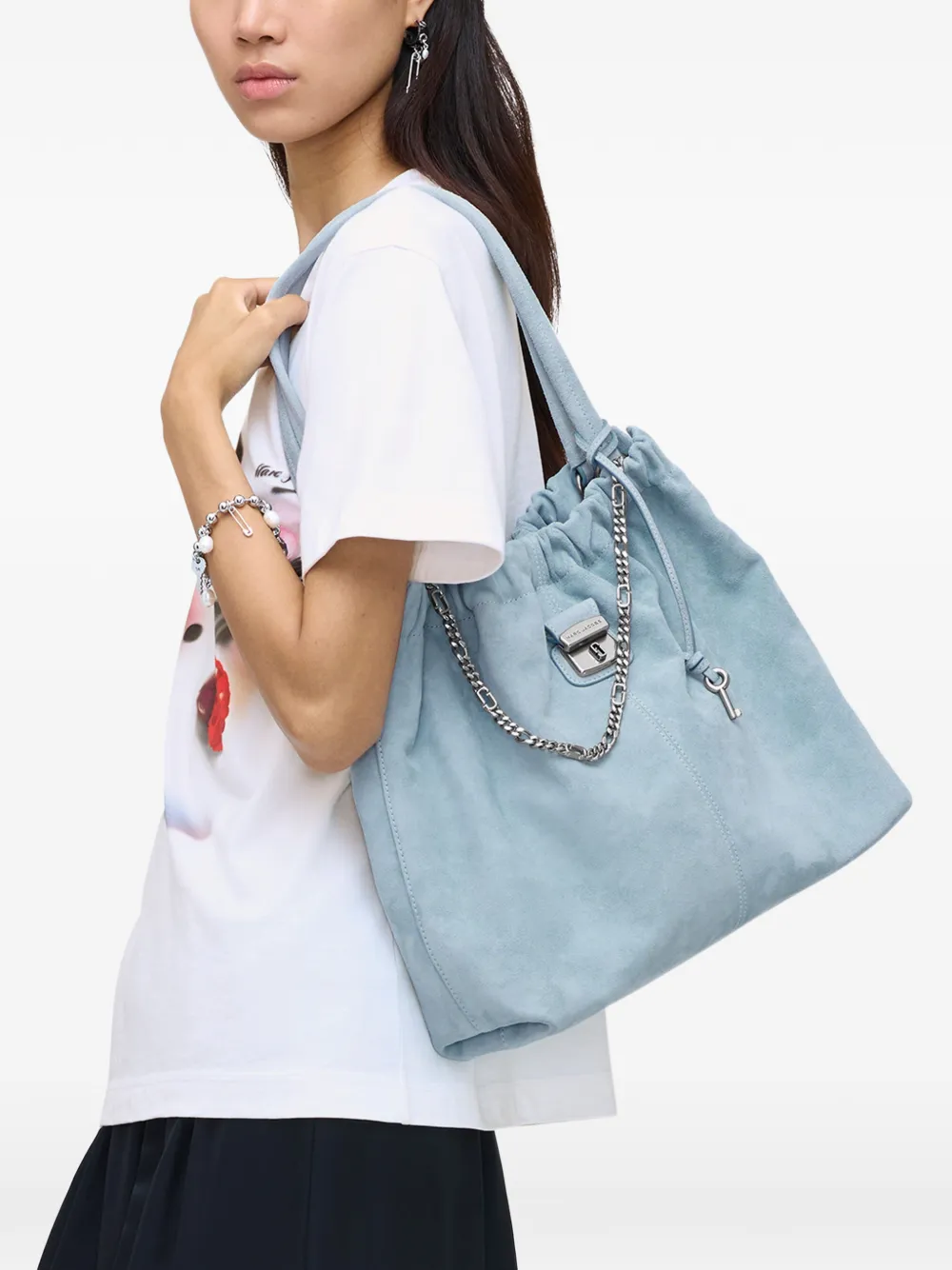 Marc Jacobs The Cristina suède shopper Blauw