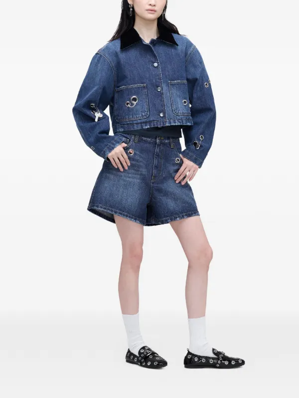 Marc Jacobs grommet-detail Jacket | Blue | FARFETCH MY