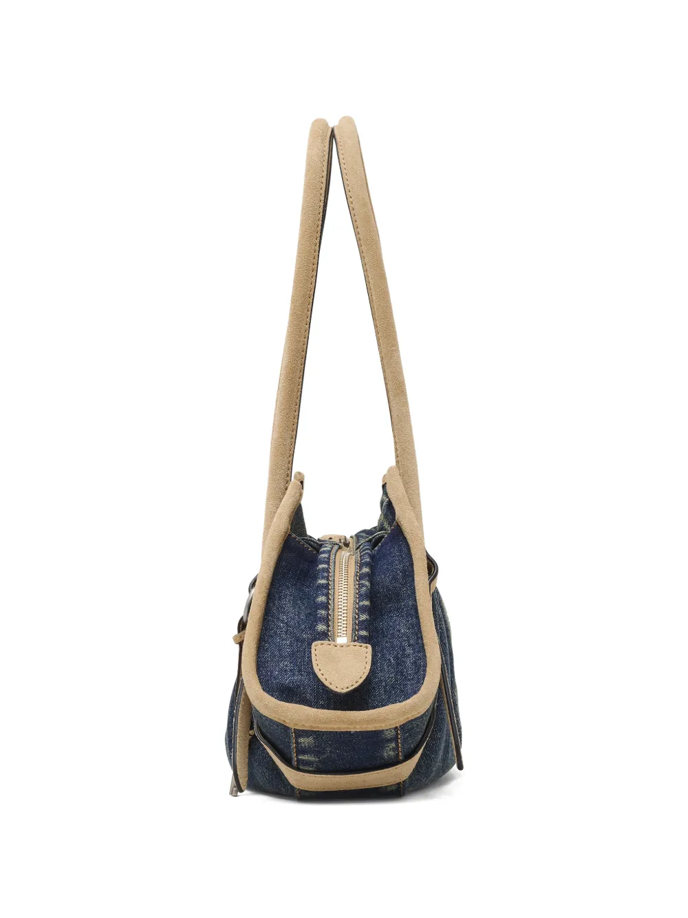 Marc Jacobs The Cristina denim kleine suède tas Blauw
