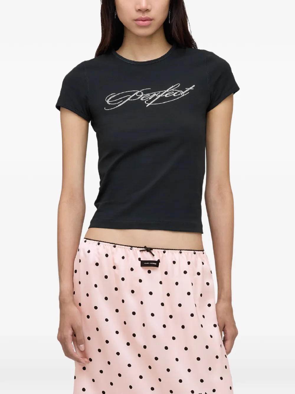Marc Jacobs Verfraaid T-shirt Zwart