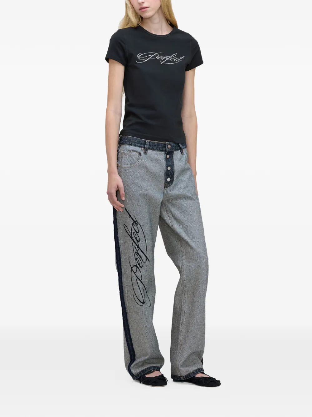  Marc Jacobs Jeans Perfect Imperfect A Righe - Grigio 