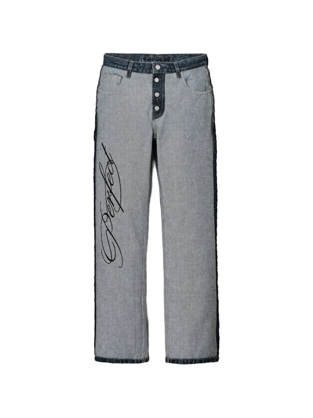 Marc Jacobs Perfect Imperfect Stripe Jeans In Gray