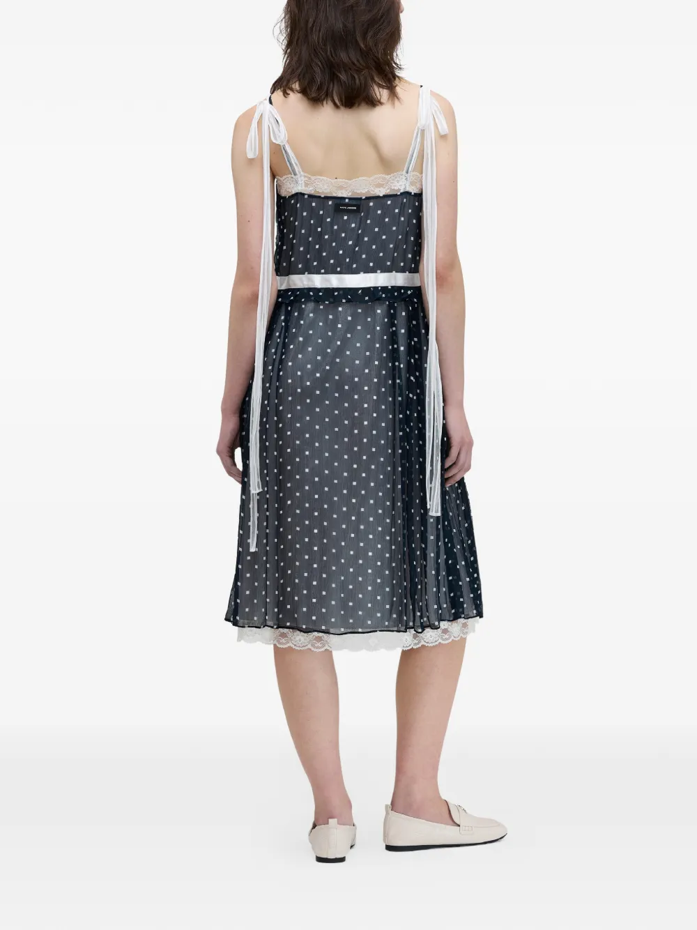 Marc Jacobs Chiffon jurk met kant Blauw