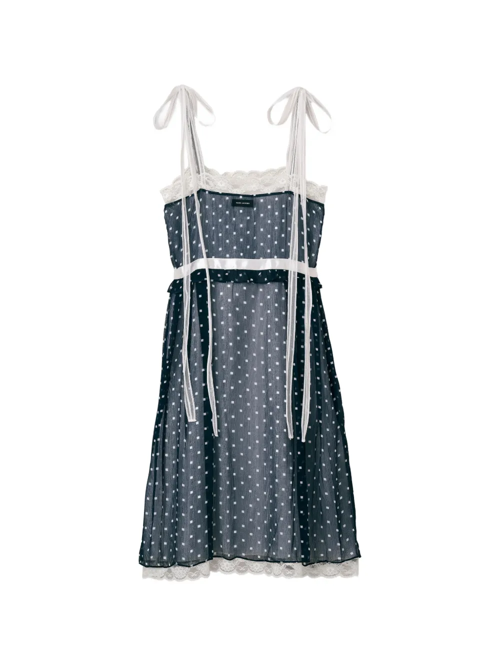 Marc Jacobs Chiffon jurk met kant Blauw
