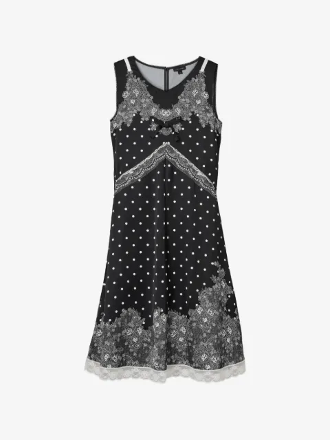 Marc Jacobs polka dot lace-detail midi dress