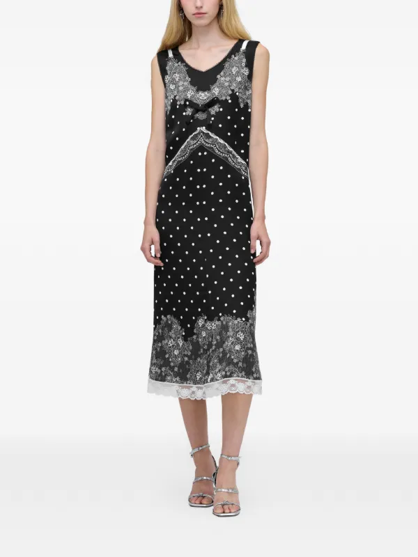 marc by marc jacobs mia lace dress SQUARE NECK MESH LACE MIDI DRESS IN WHITE | CULT MIA