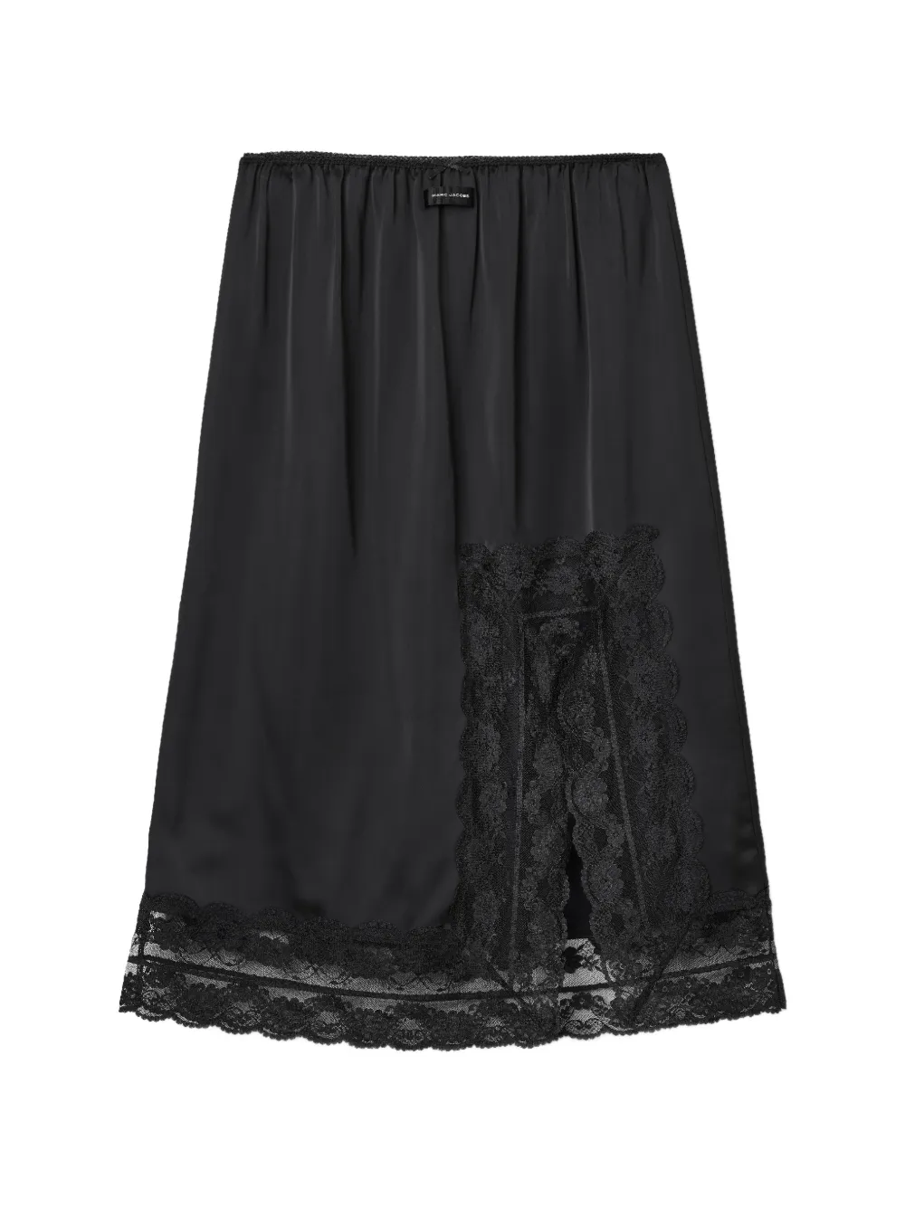 Marc Jacobs lace-detail slip midi skirt - Nero