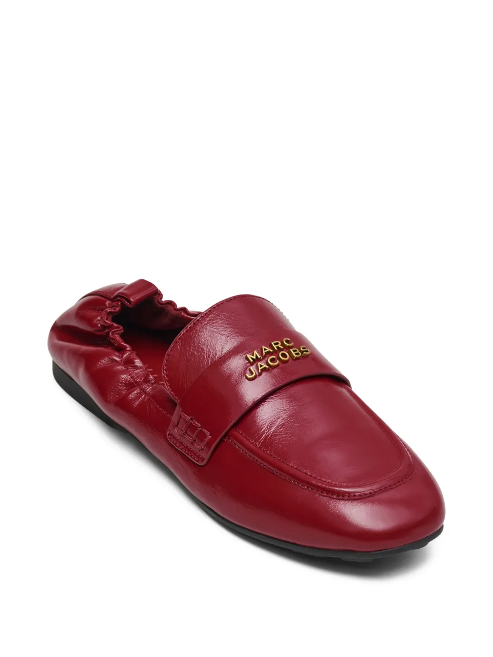 Marc Jacobs Leren loafers met logoplakkaat Rood