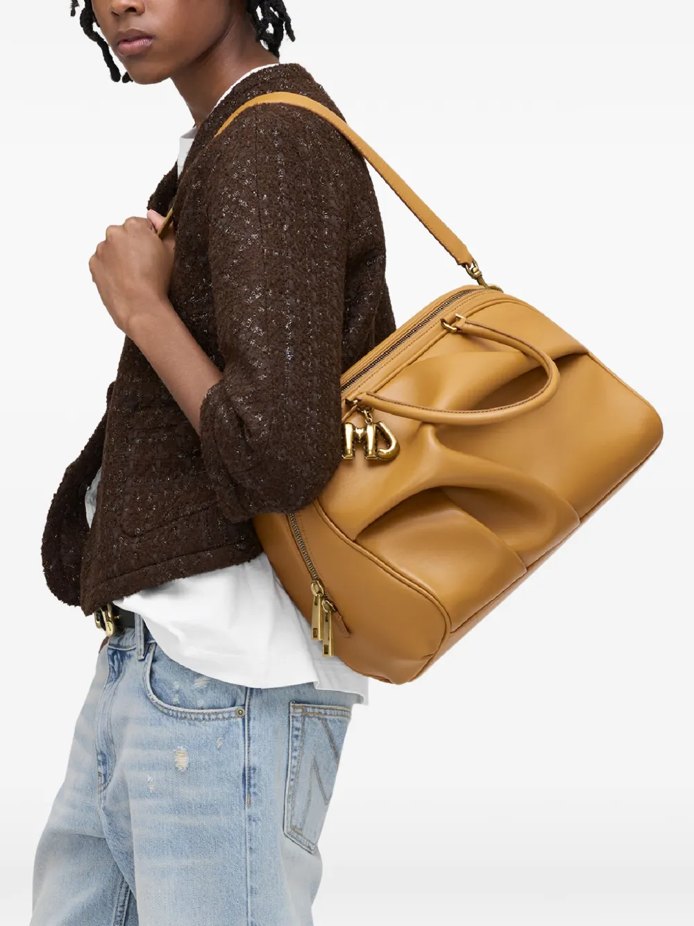 Marc Jacobs Shopper met logobedel Beige