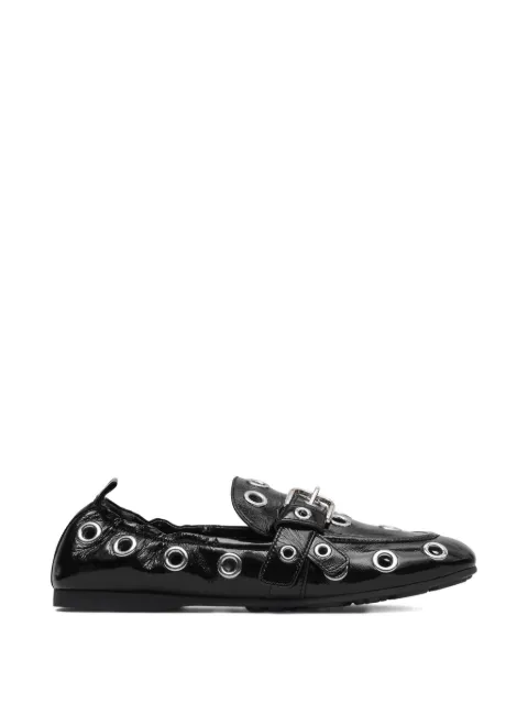 Marc Jacobs grommet-detail buckle leather loafers