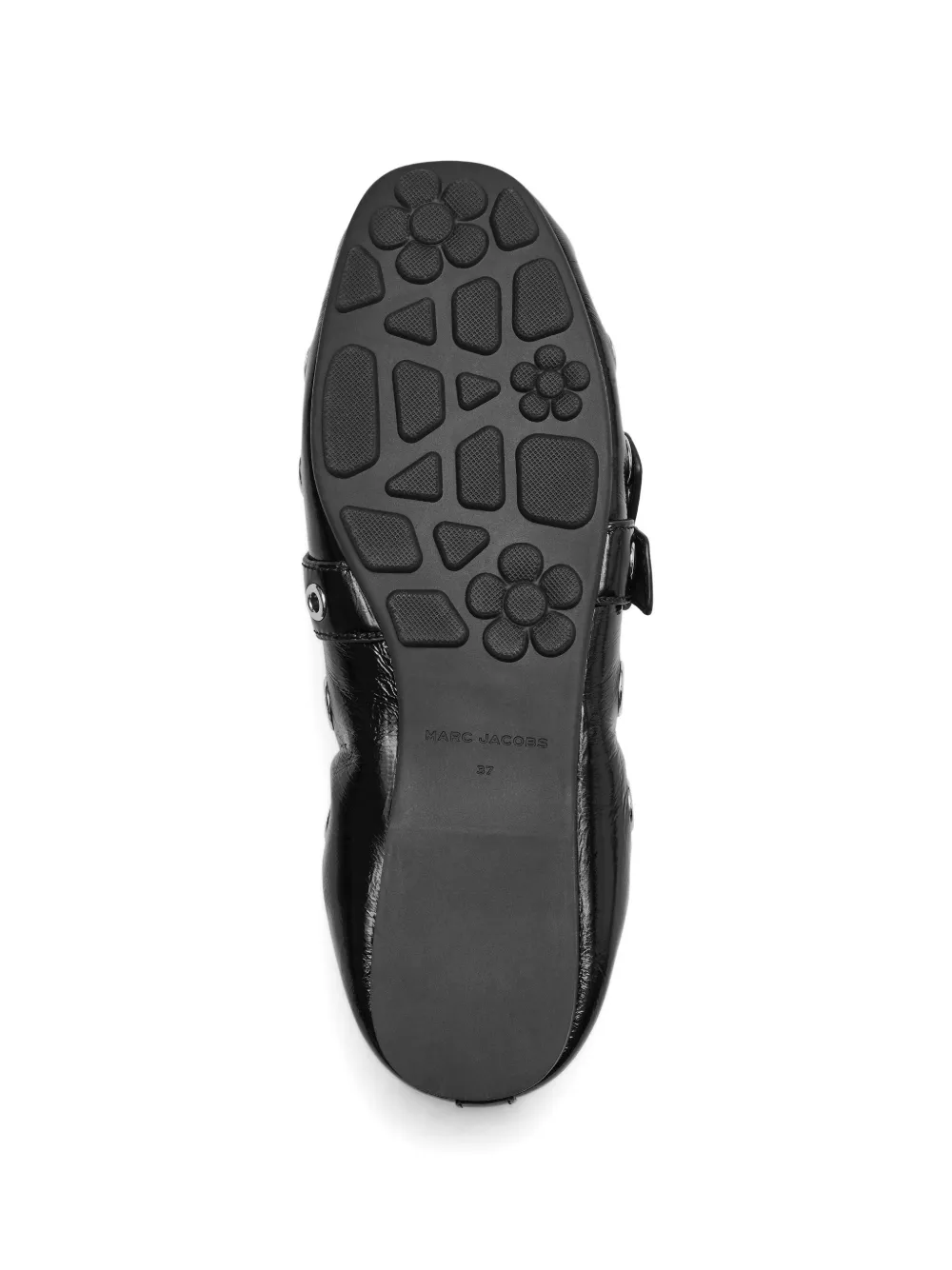 Marc Jacobs Leren loafers met ringlets en gesp Zwart