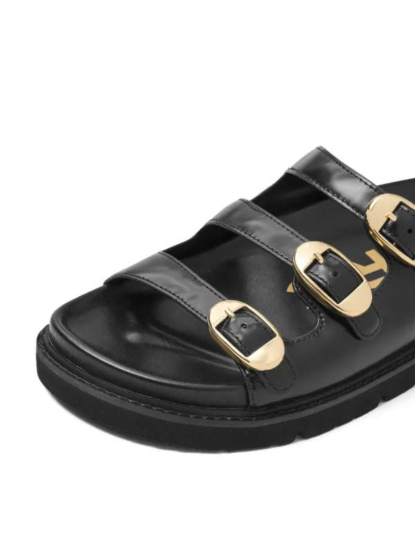 Marc Jacobs buckle-detail Leather Slides | Black | FARFETCH ZA