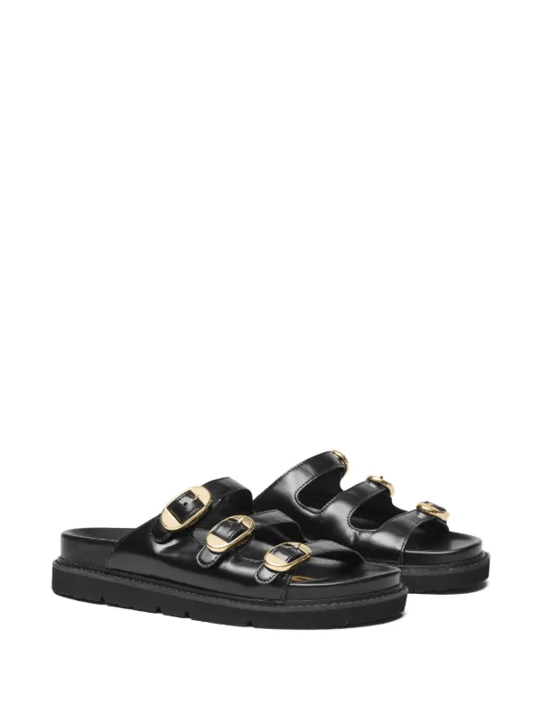 Marc Jacobs buckle-detail Leather Slides | Black | FARFETCH ZA