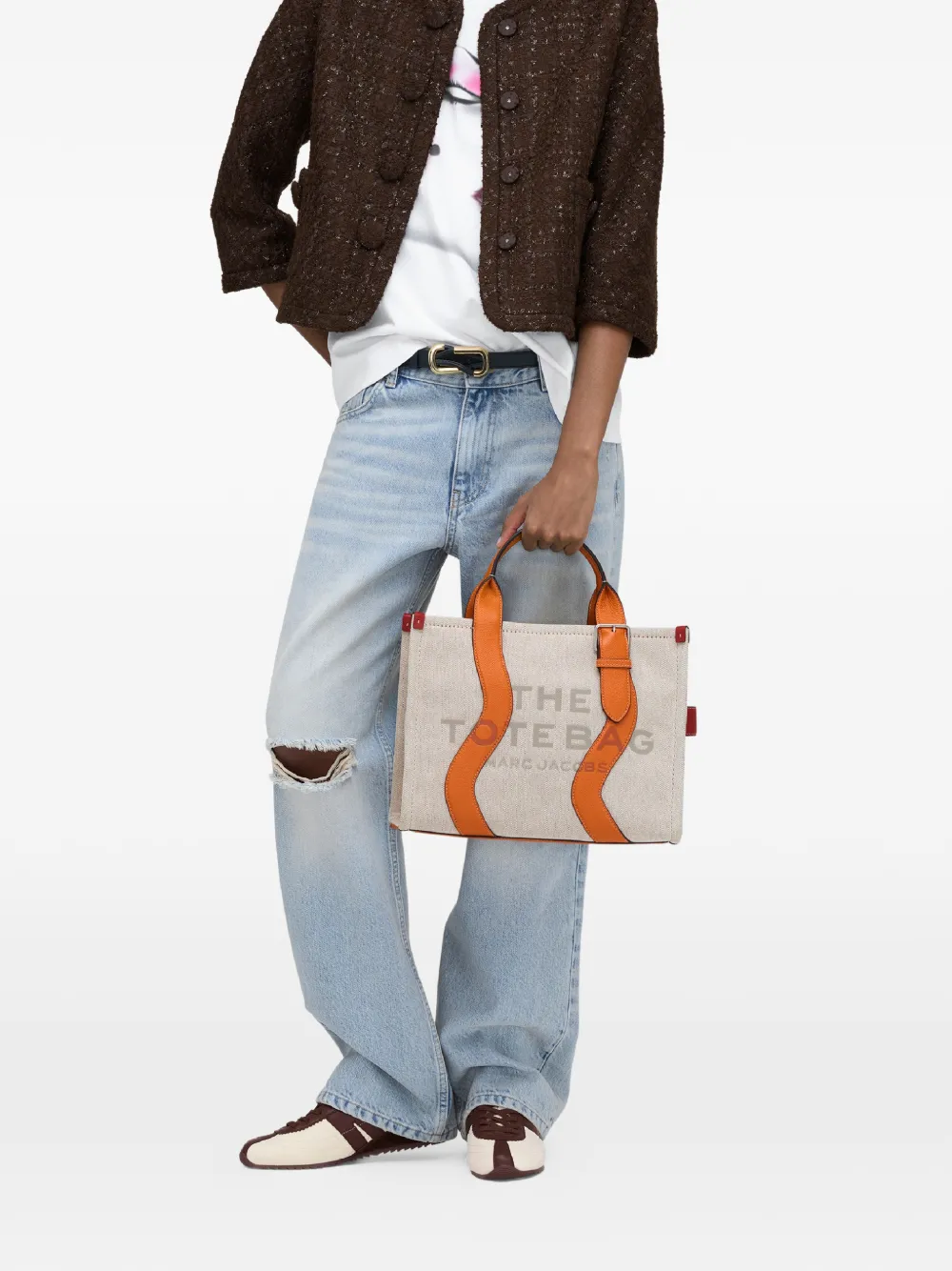 Marc Jacobs Medium The Wavy Canvas shopper Beige