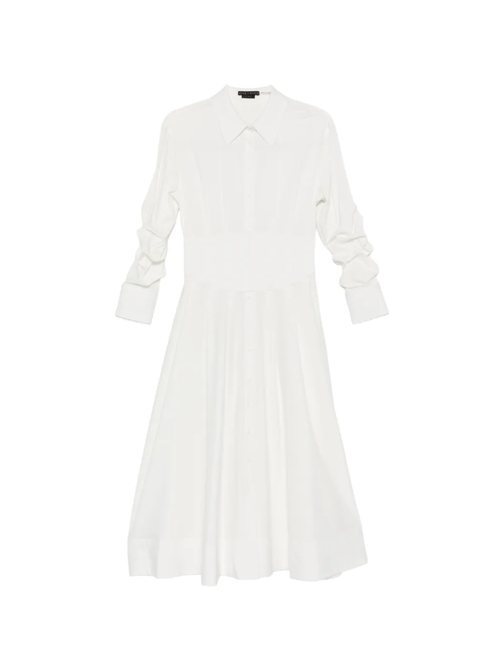 alice + olivia button-down corset midi dress - Weiß