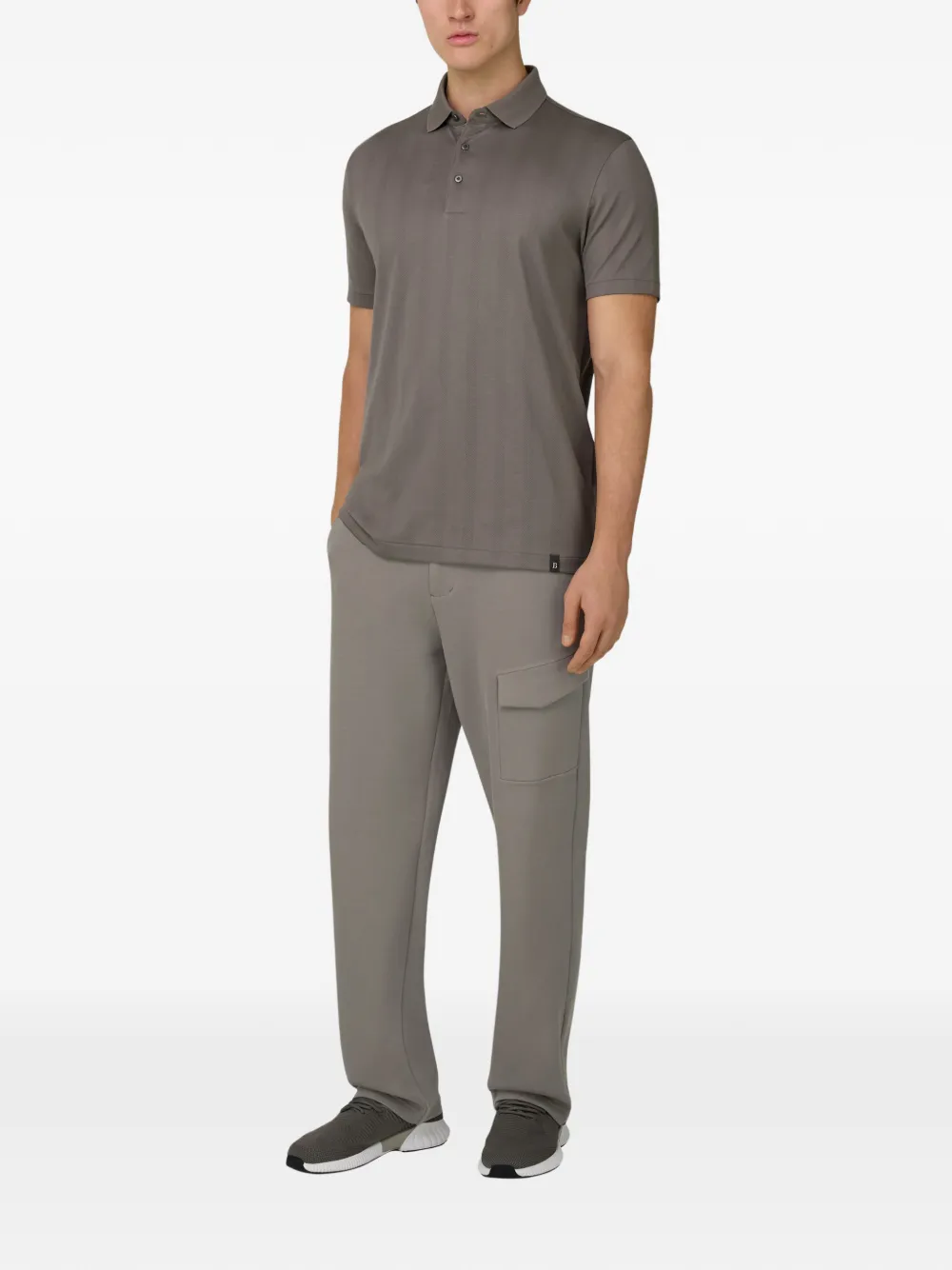 Boggi Milano Scuba piqu&eacute; trainingsbroek - Grijs