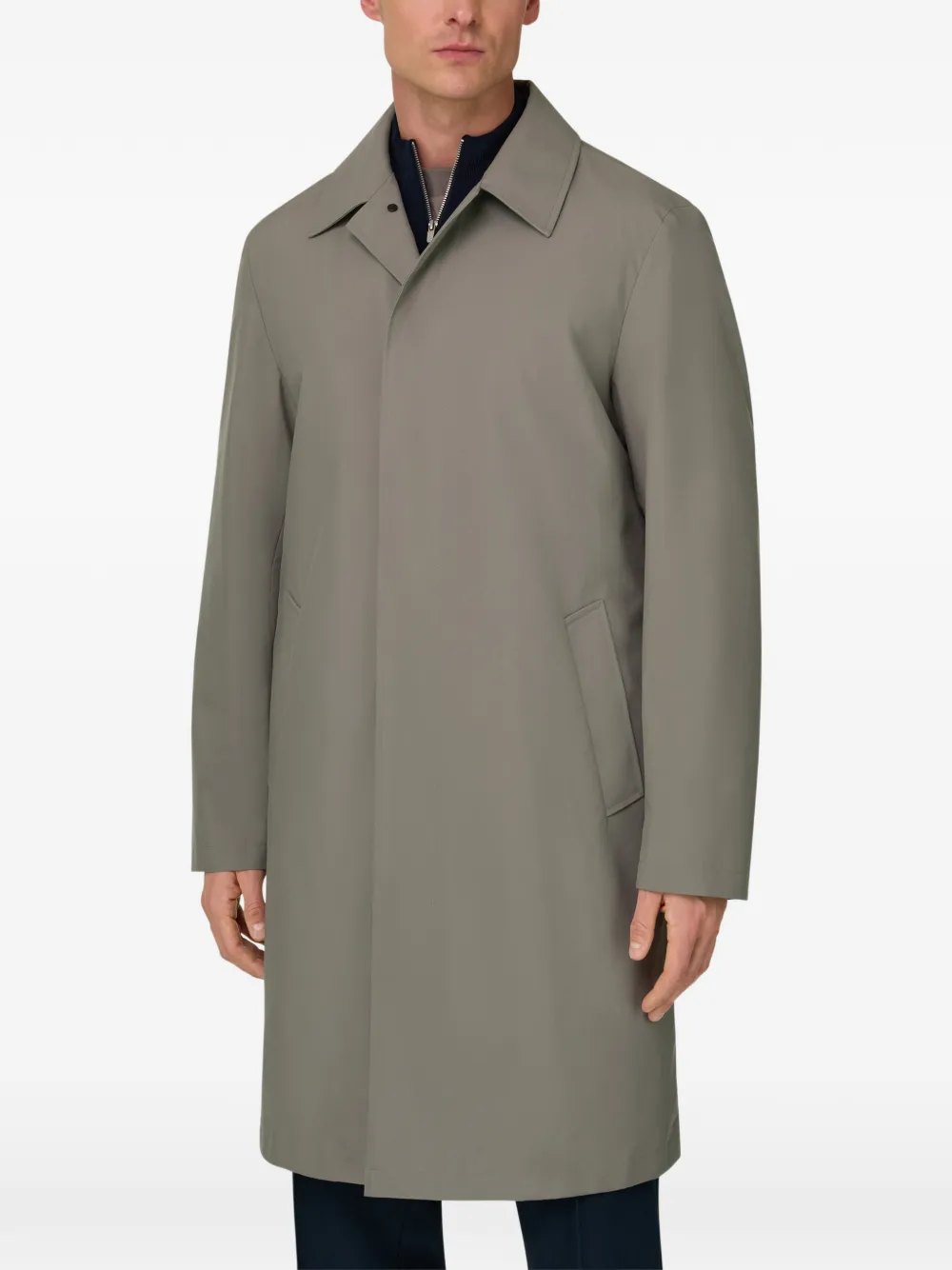  Boggi Milano Buttoned Technical Coat - Grey 