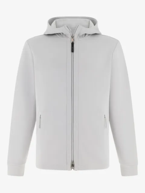 Boggi Milano lightweight zipped scuba hoodie