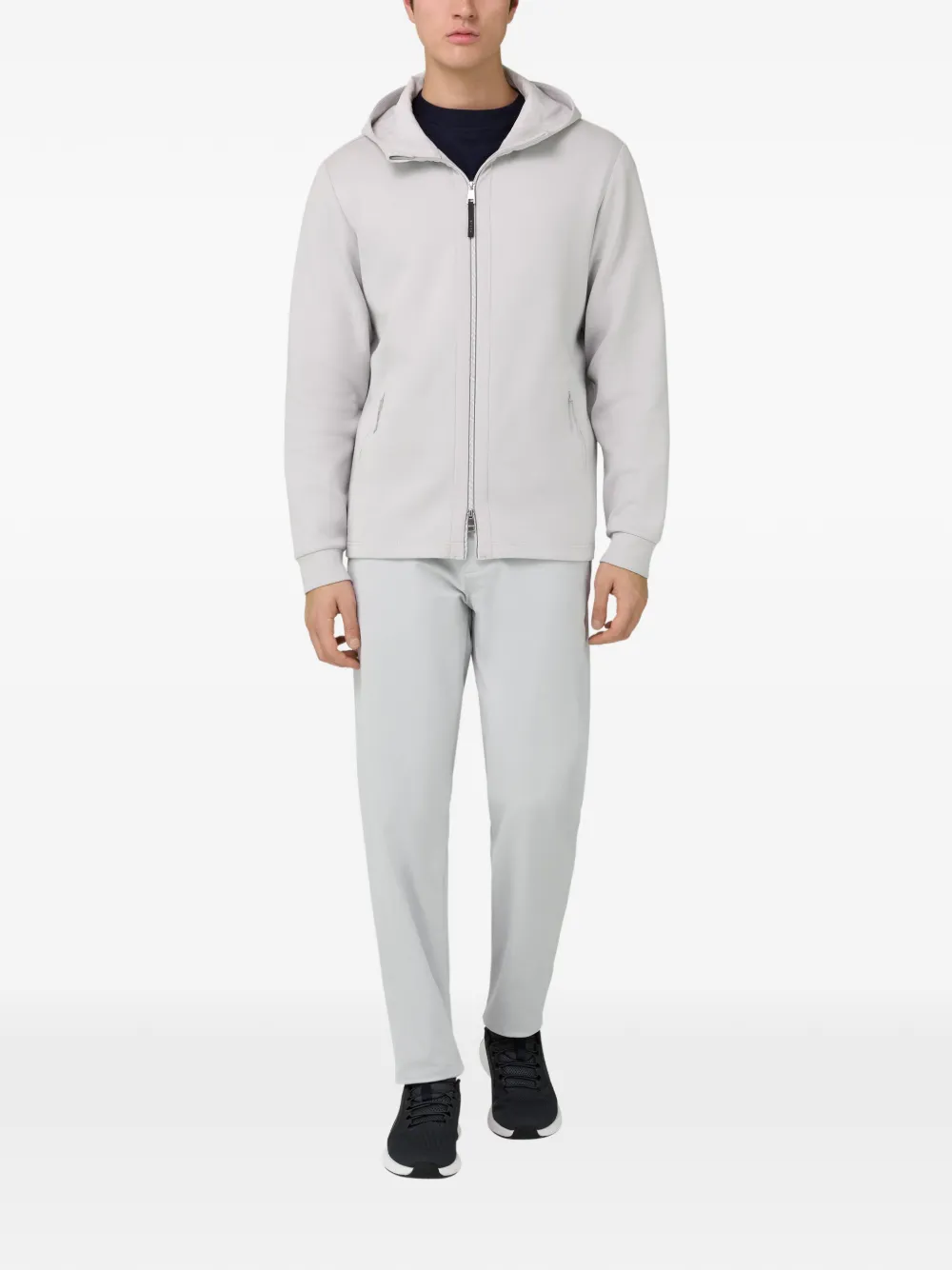 Boggi Milano Trui met capuchon en rits - Grijs