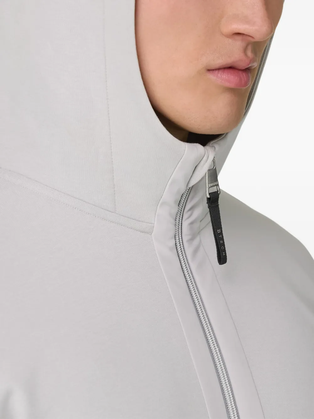 Boggi Milano Trui met capuchon en rits Grijs