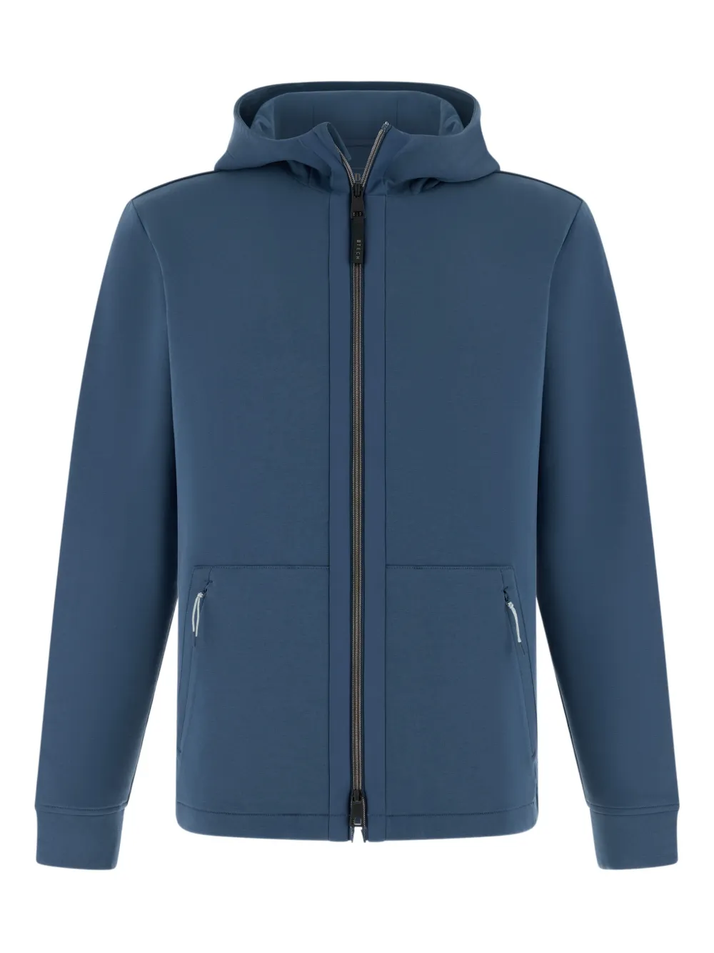 Boggi Milano zip hooded sweater - Blu