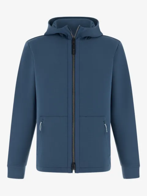 Boggi Milano lightweight zipped scuba hoodie