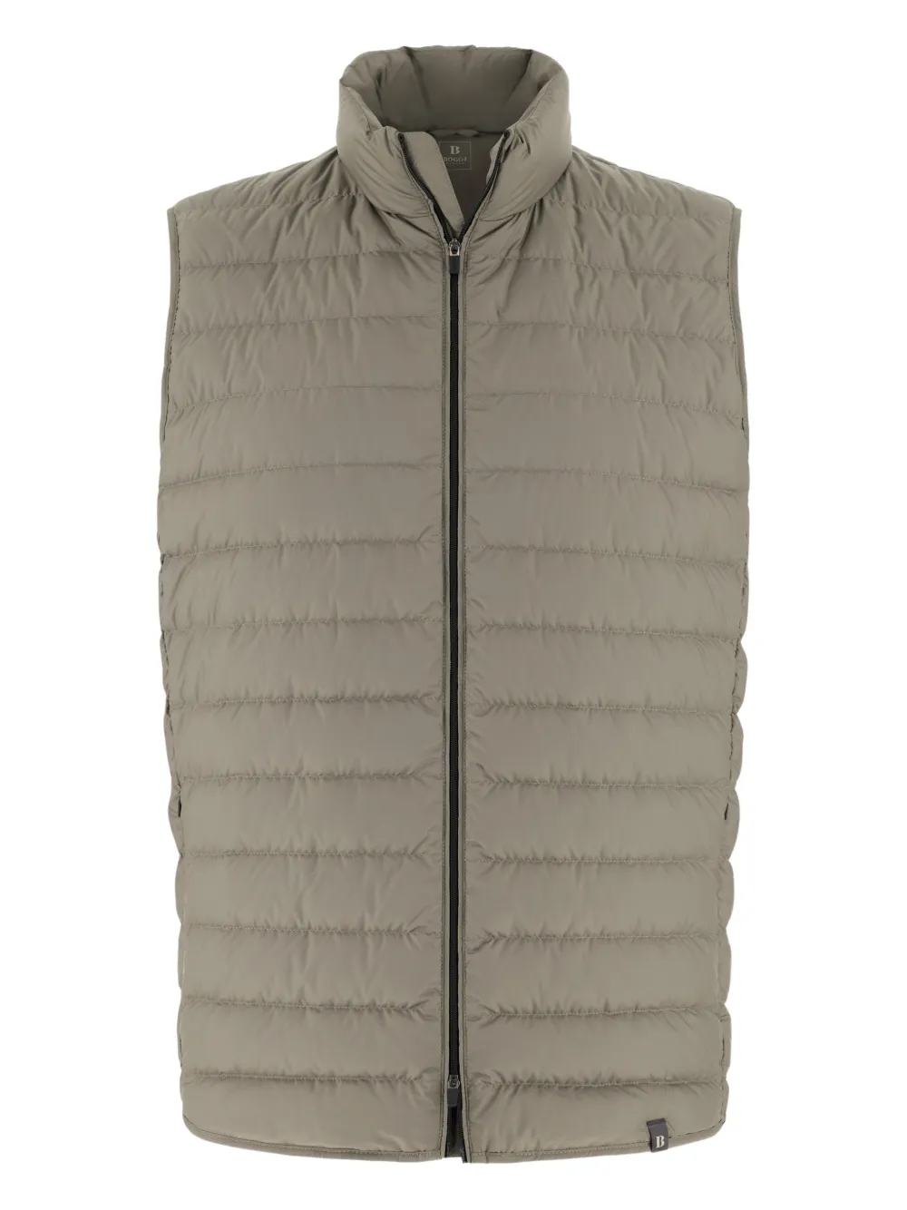 Boggi Milano padded logo patch gilet - Grey