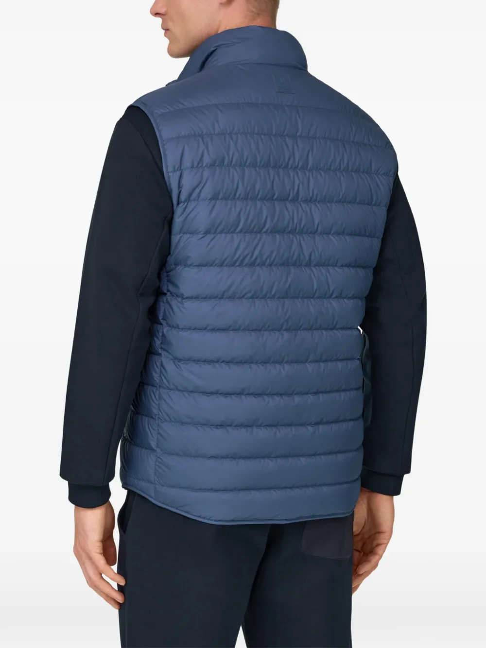 Boggi Milano Bodywarmer met logopatch Blauw